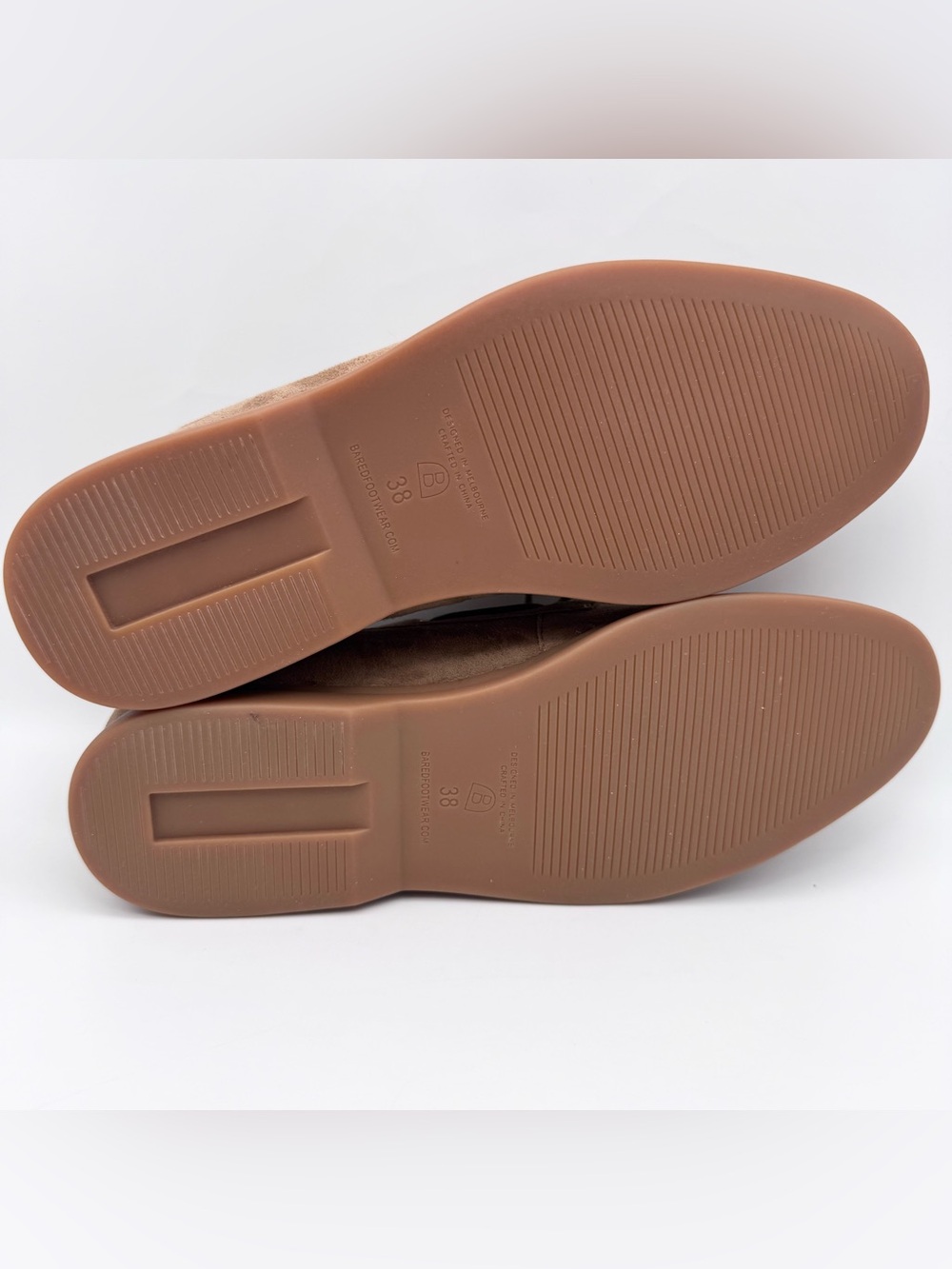 Bared Footwear Tringa Coffee Tan Suede Flat Boat Loafers Women's EU 38 US 7.5-8 - Picture 13 of 15